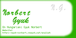 norbert gyuk business card